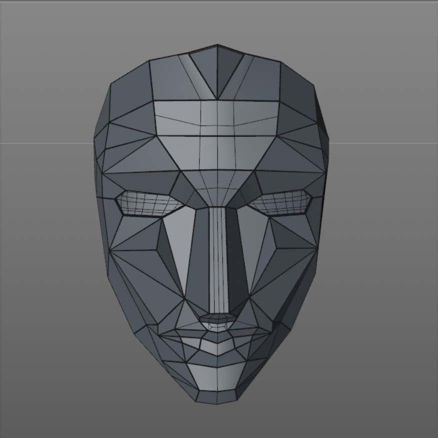 Squid Game Mask - Front Man Mask for Cosplay - Costume Free low-poly 3D model_3