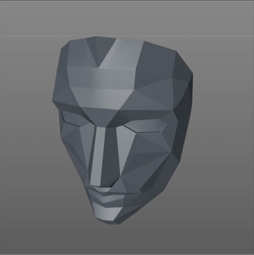 Squid Game Mask - Front Man Mask for Cosplay - Costume Free low-poly 3D model_2