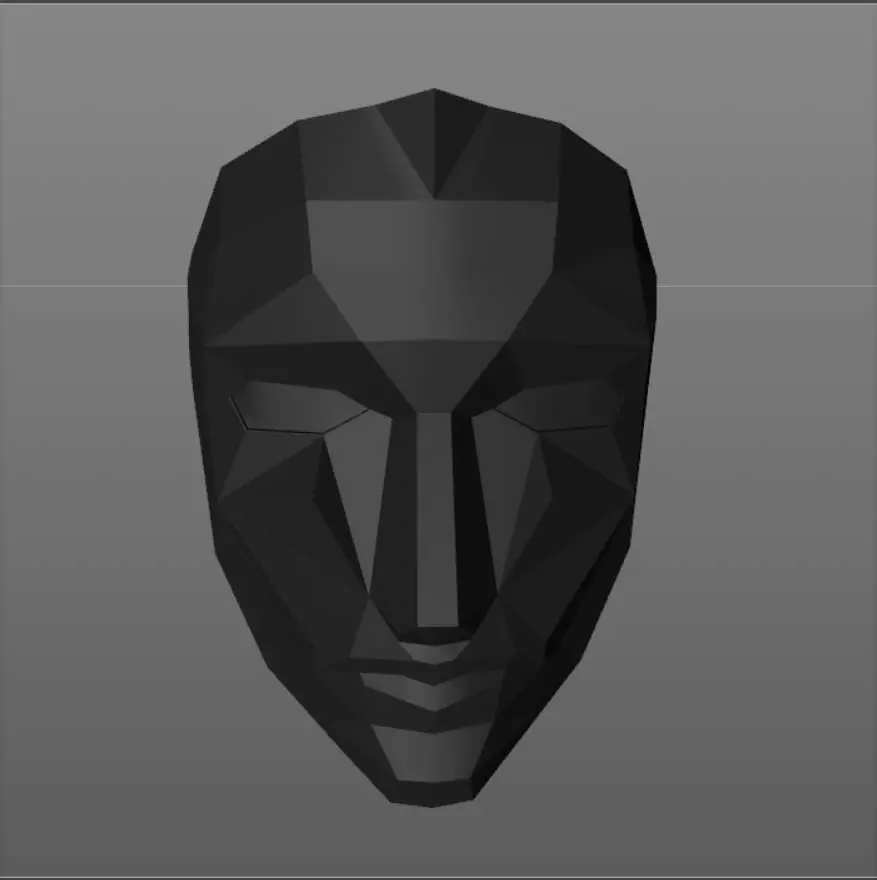 Squid Game Mask - Front Man Mask for Cosplay - Costume Free low-poly 3D model_0