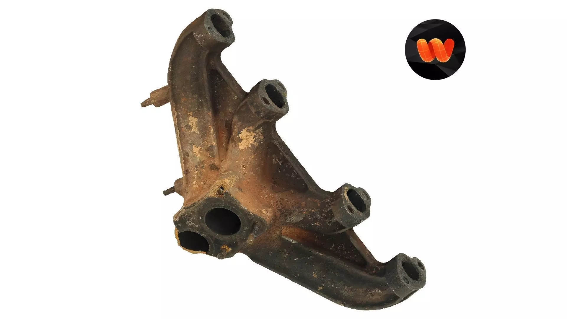 Broken Exhaust Manifold Raw Scanned 3D model_0