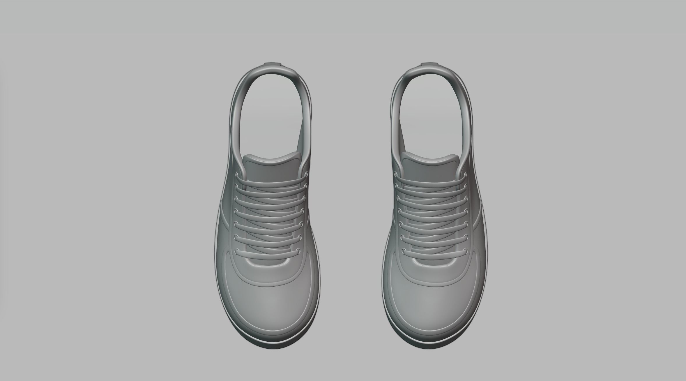 Shoes 3 pair of with laces 3D model_4