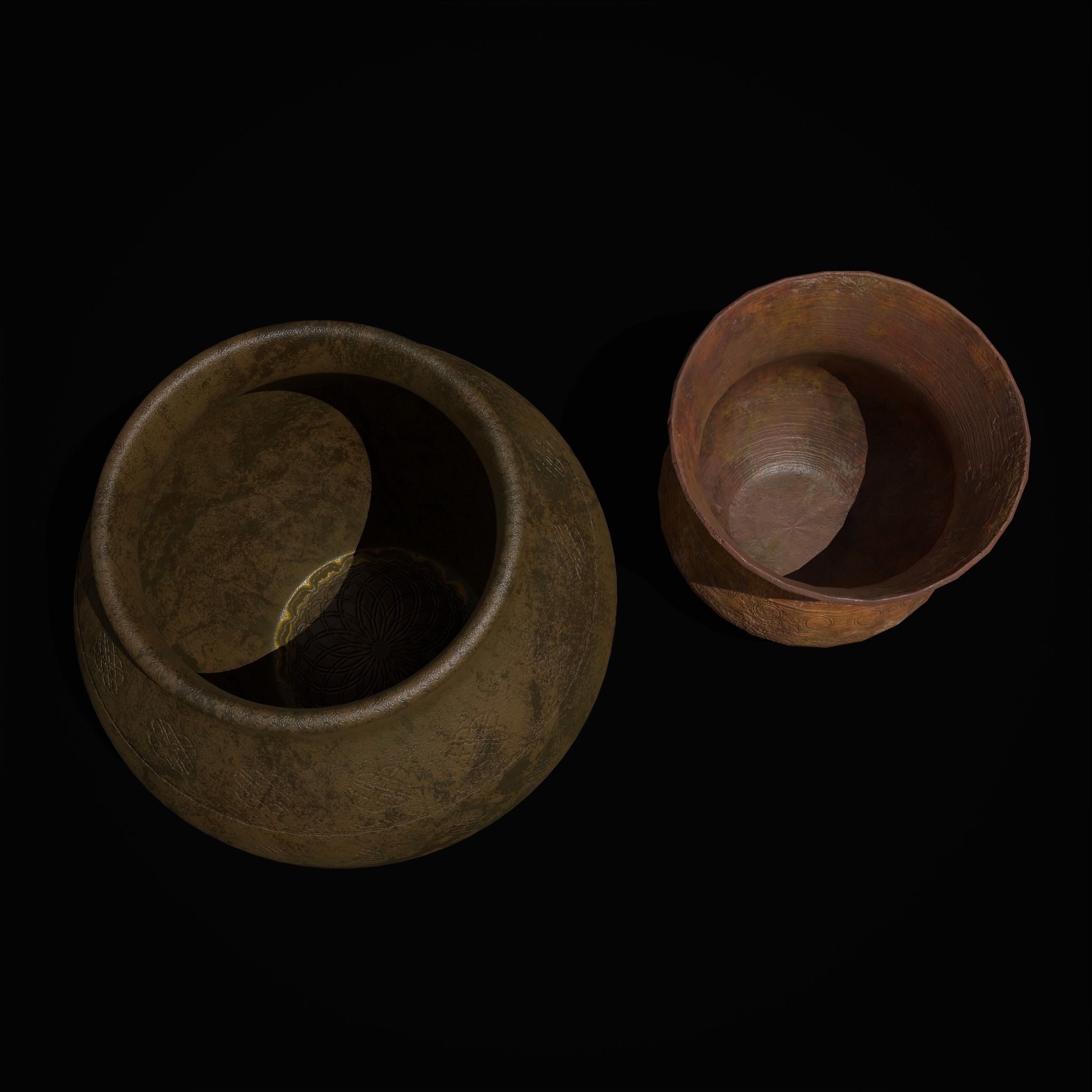 Pottery Pieces Set  3D Model Collection_15