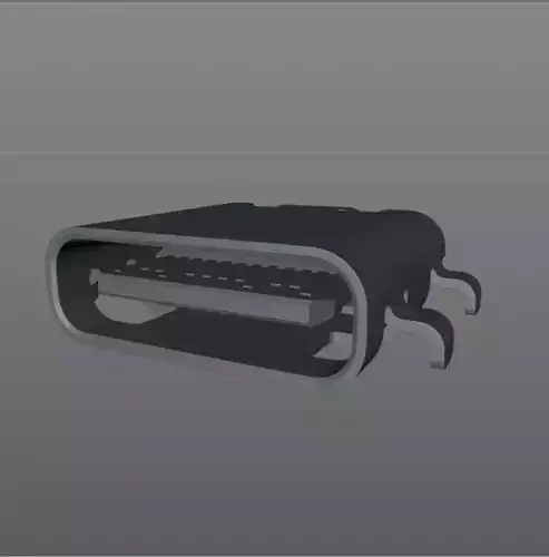 Micro USB Type C Female Module 3D model