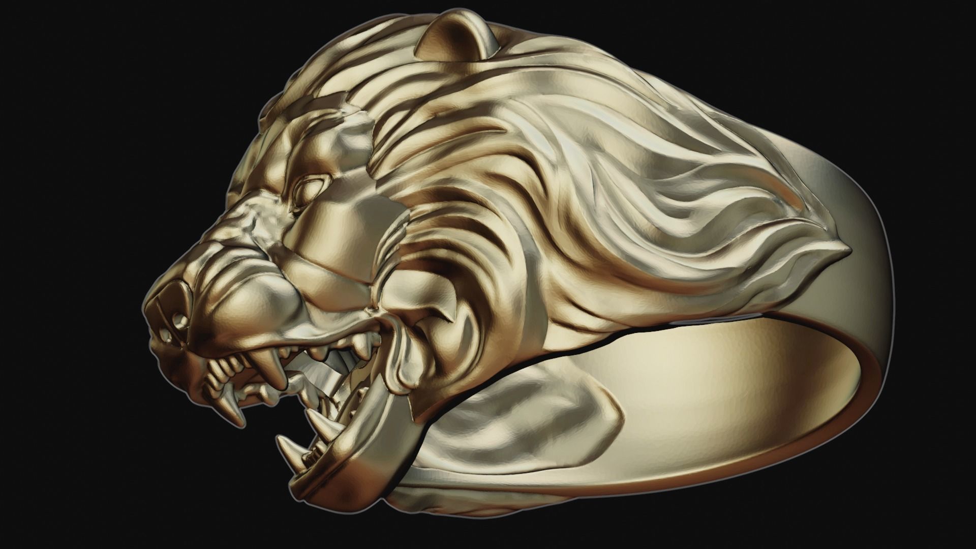 print lion ring  3D print model_9