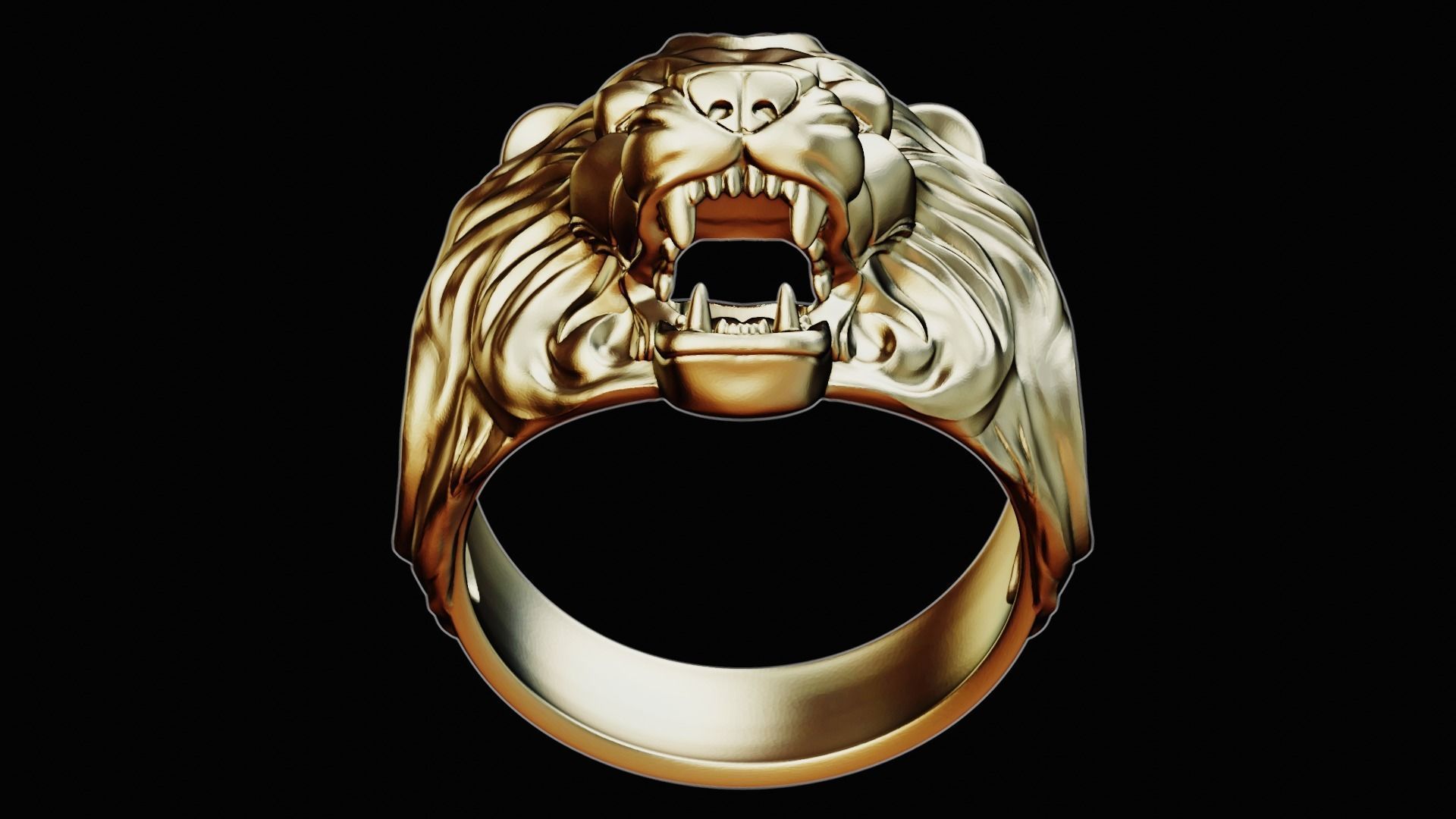 print lion ring  3D print model_7