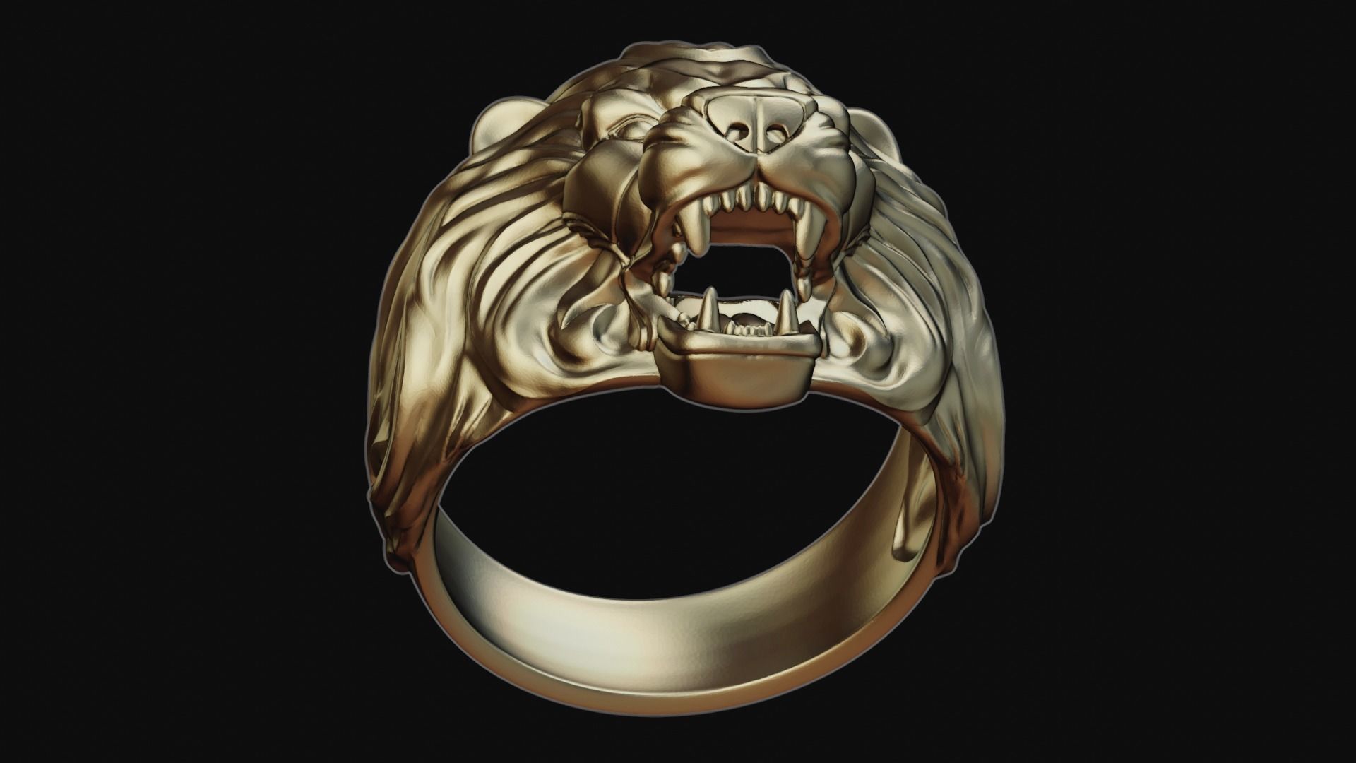 print lion ring  3D print model_8