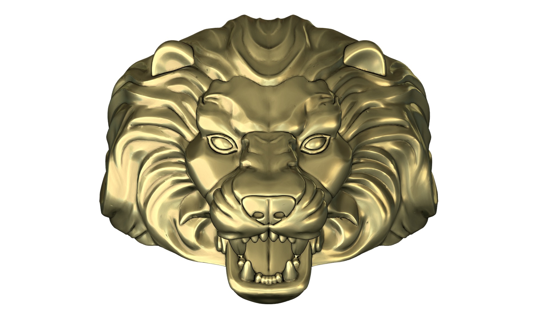 print lion ring  3D print model_2