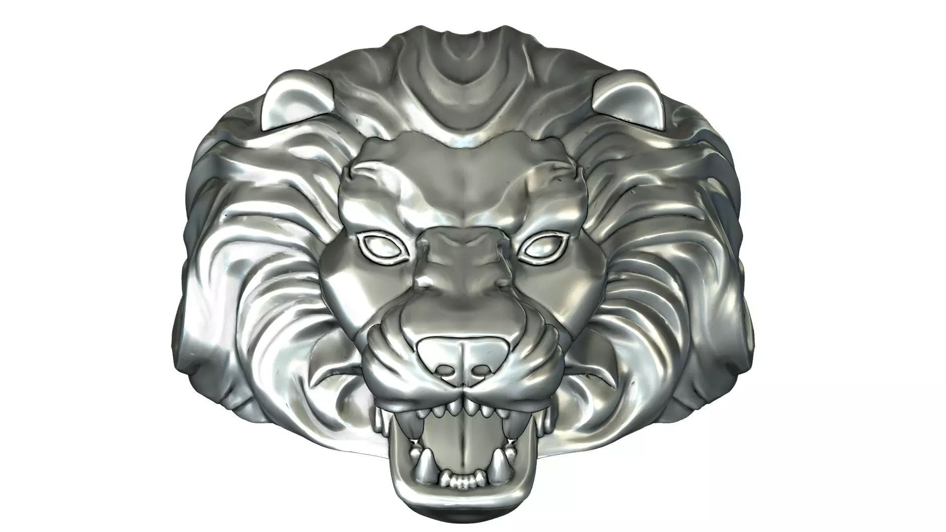 print lion ring  3D print model_0
