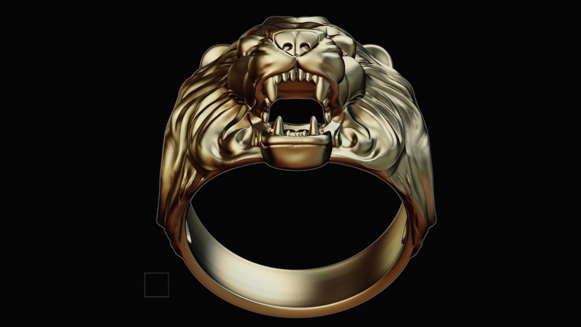 print lion ring  3D print model_5
