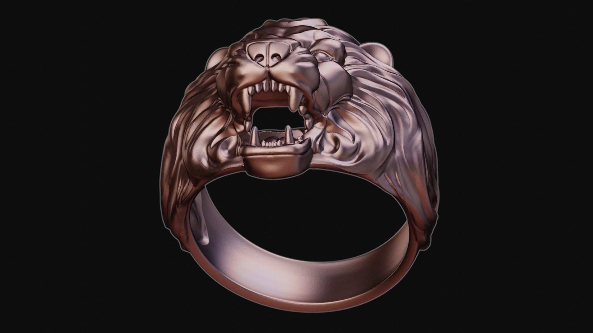 print lion ring  3D print model_6