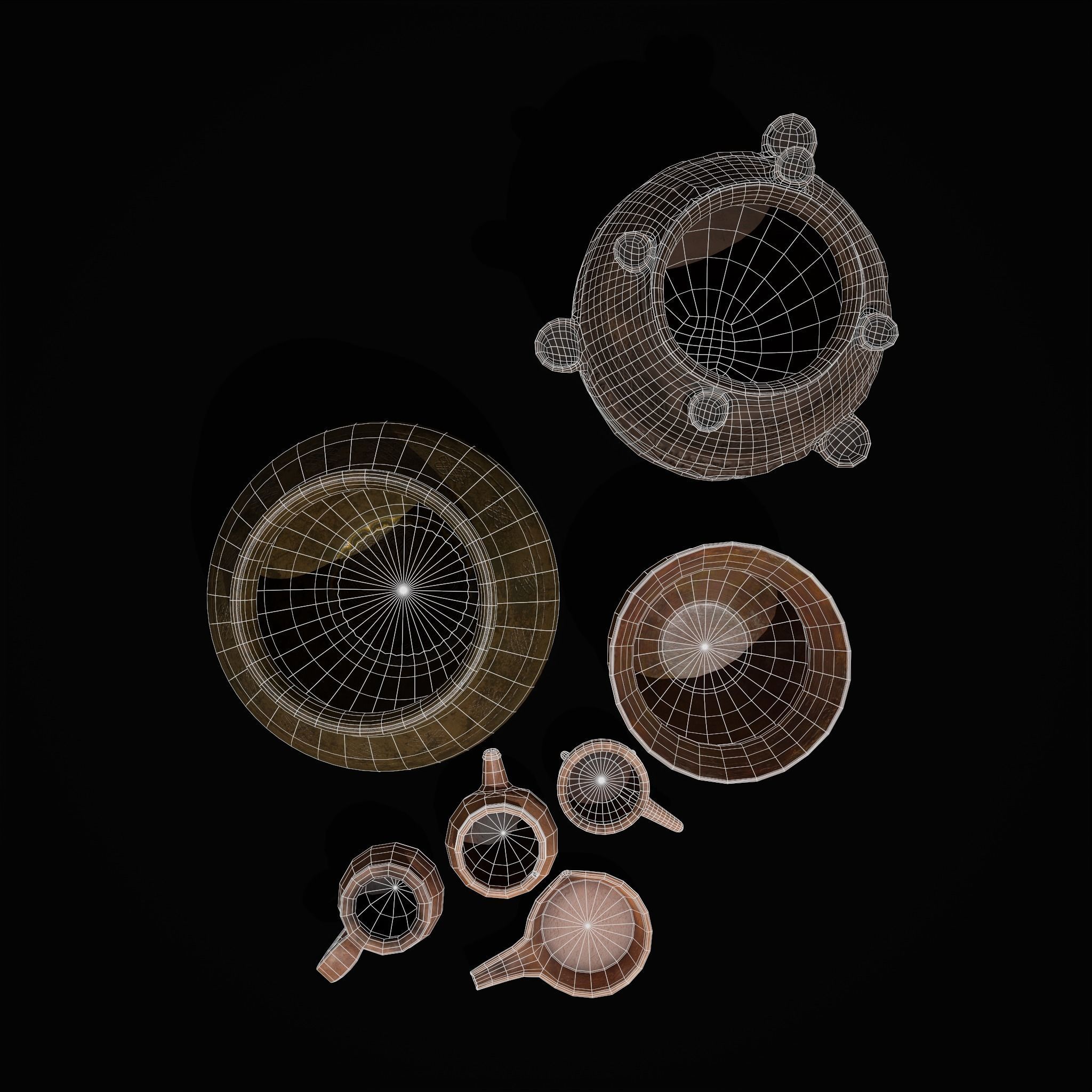 Pottery Pieces Set Two  3D Model Collection_49