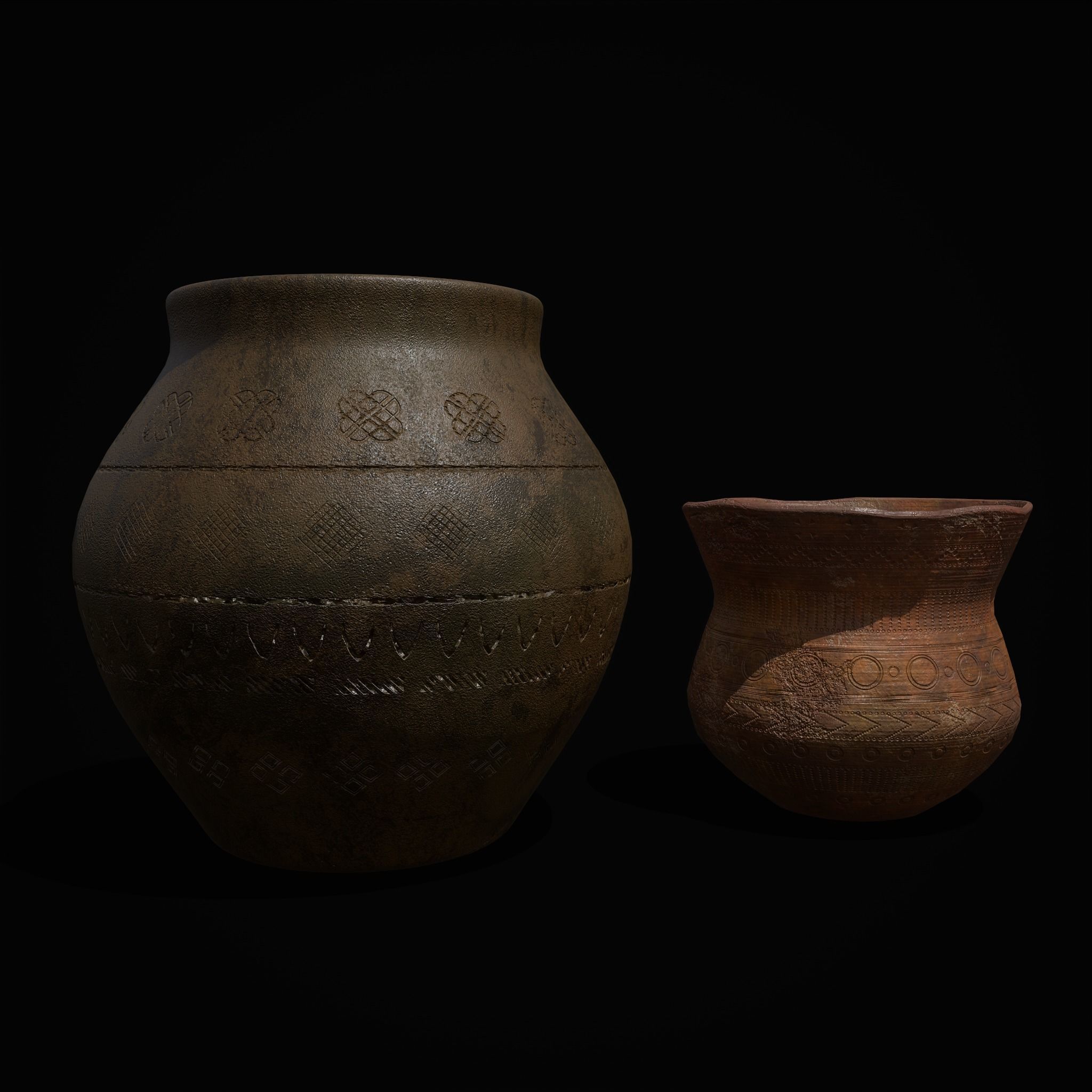 Pottery Pieces Set Two  3D Model Collection_20