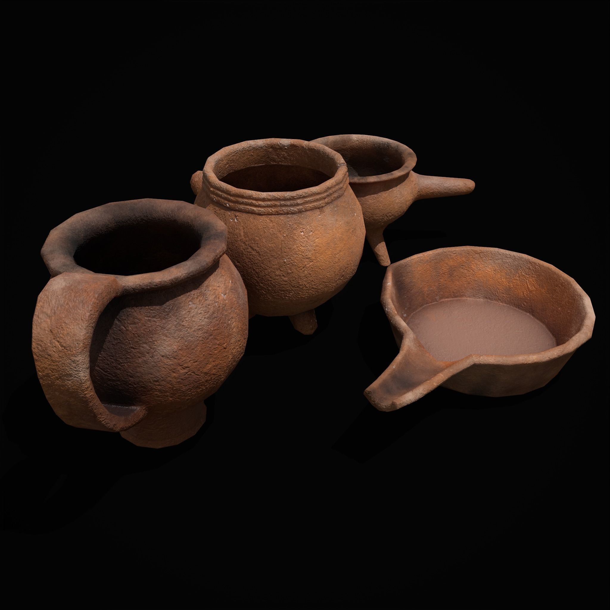 Pottery Pieces Set Three  3D Model Collection_33