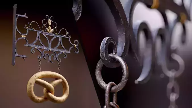 Old Pretzel Street Sign 8K and 4K