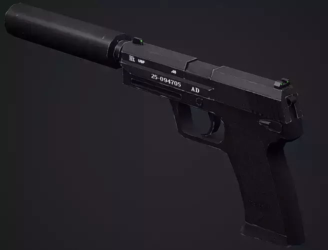 HK USP Game Ready Low-poly 3D model