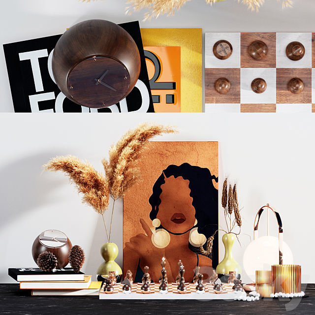 11 Dieffrent Decorative set Models in One Pak 004 3D model_11