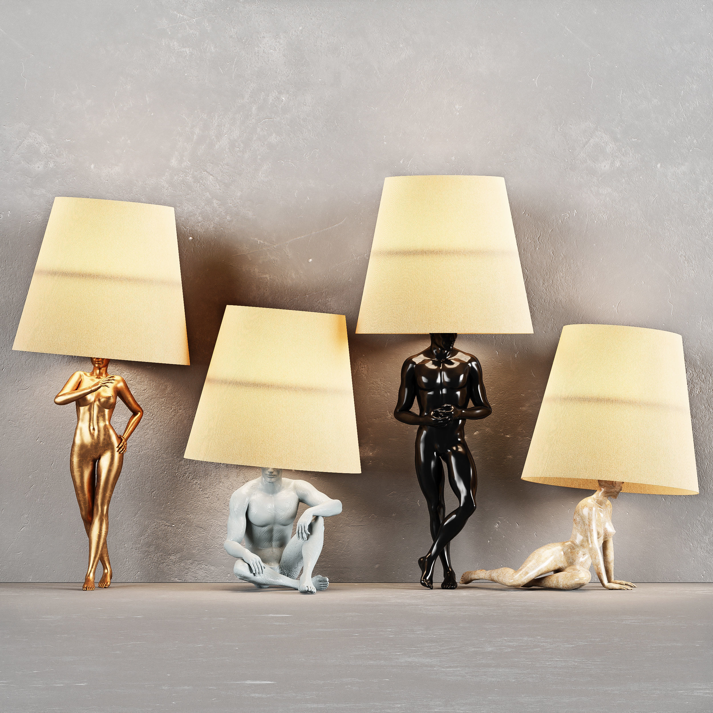 11 Dieffrent Decorative set Models in One Pak 004 3D model_5