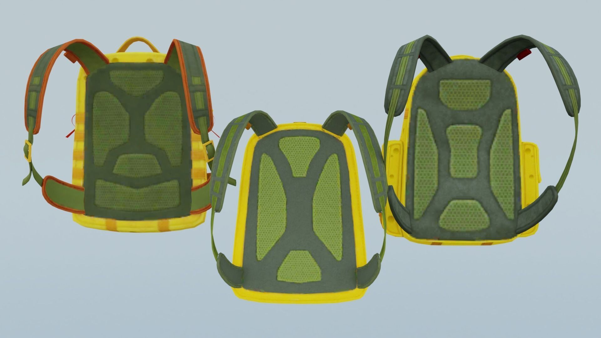 Bag 3x Cheesy backpack 3D model_2