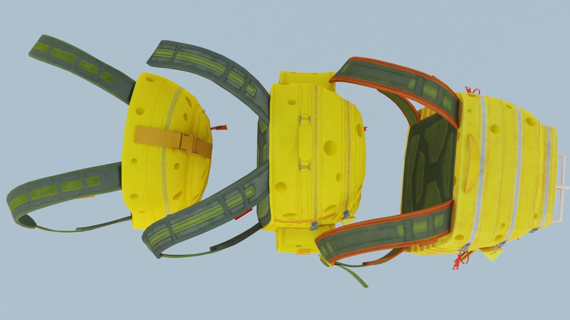 Bag 3x Cheesy backpack 3D model_3