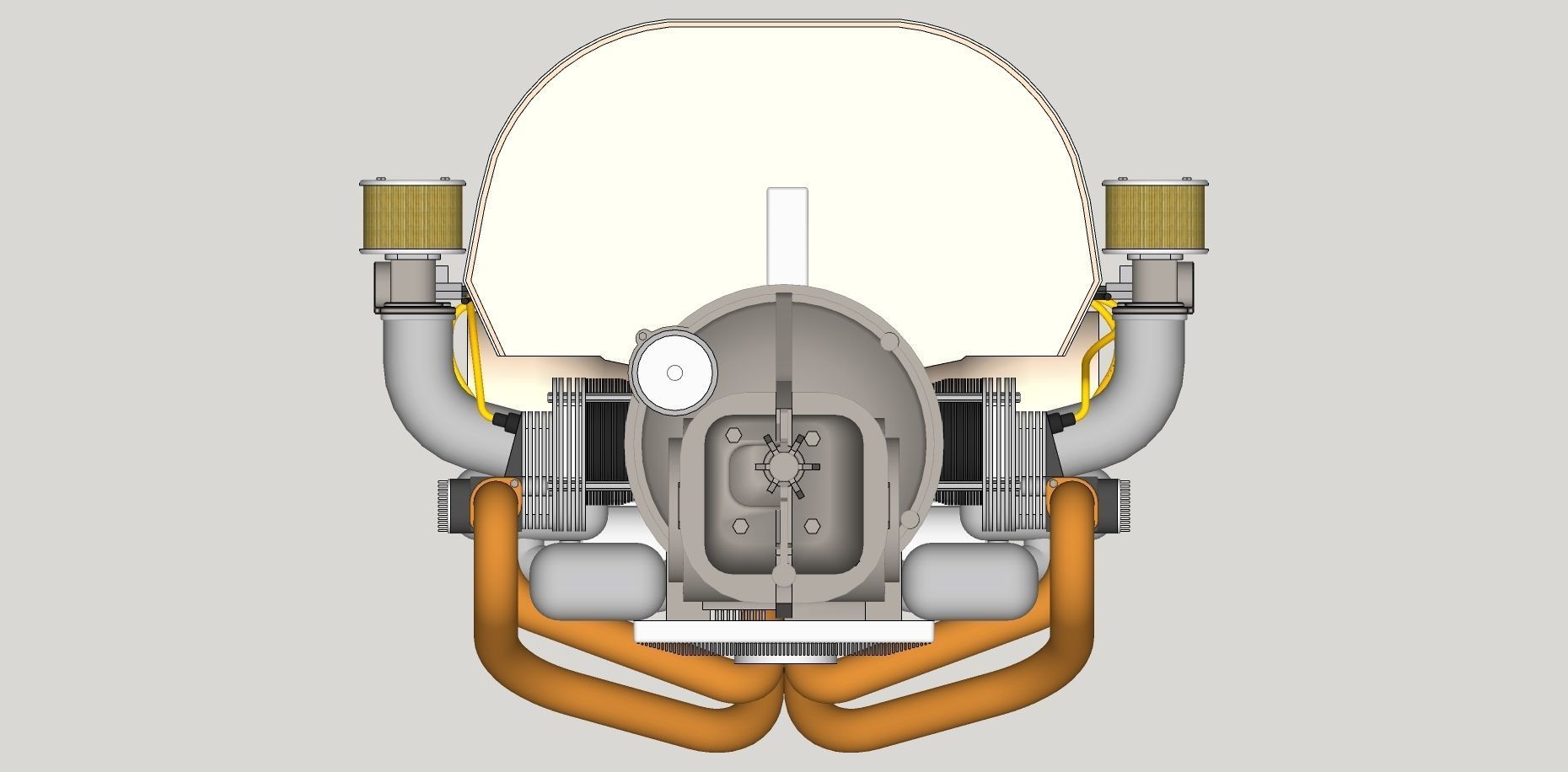 Volkswagen air cooled engine 3D model_7
