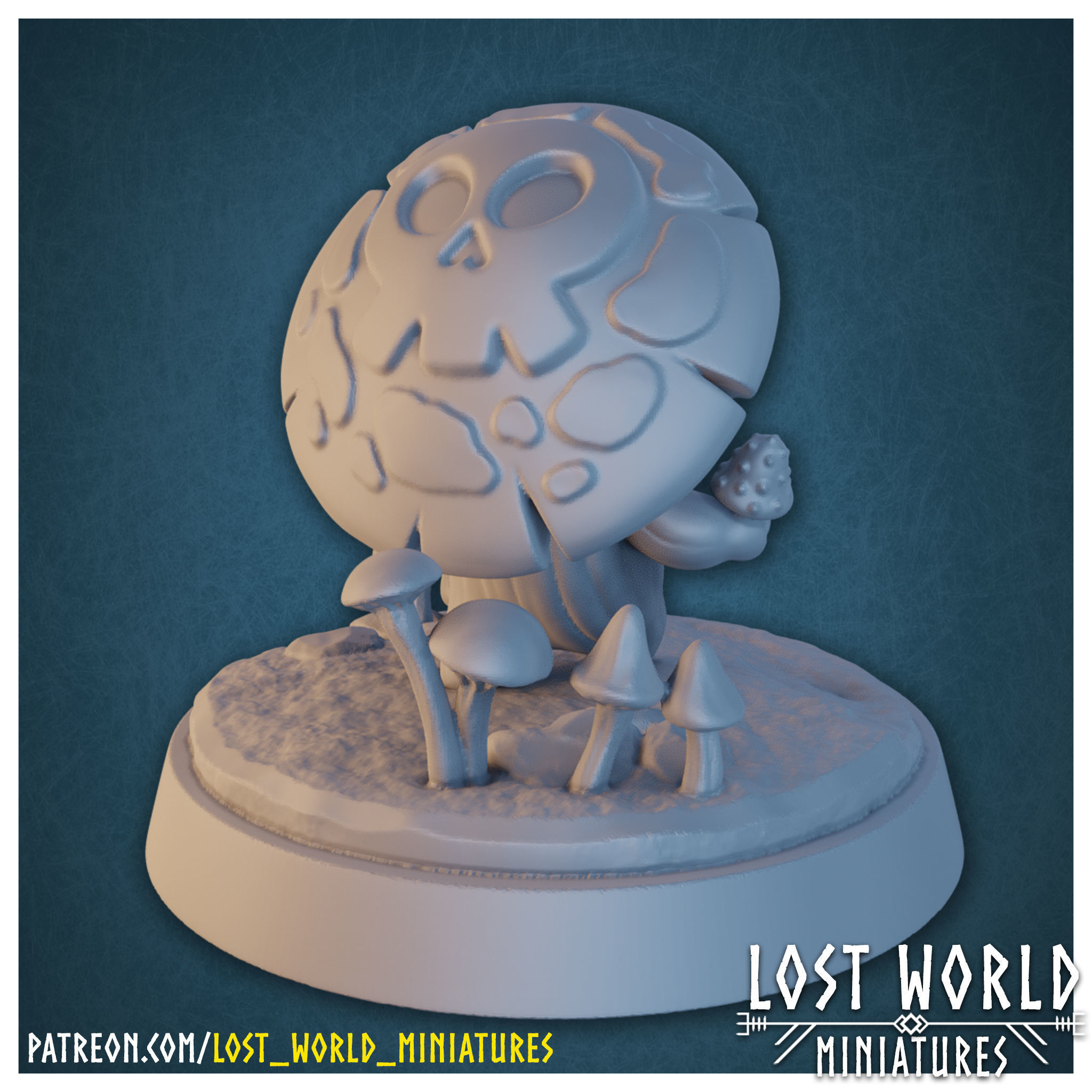 Fungus Folk Miniatures set - Supported 3D print model_16