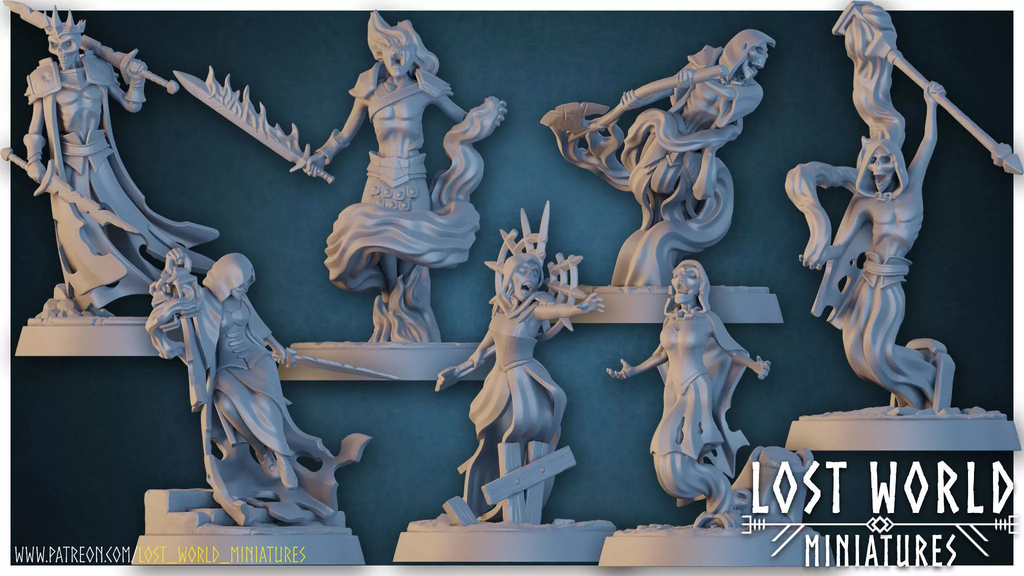 Spectre Revenant Miniatures set - Supported 3D print model_0