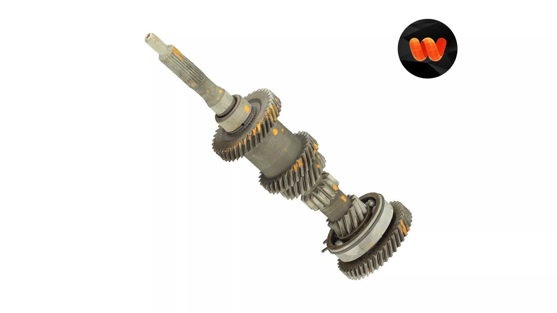 Composite Gear Shaft Raw Scanned 3D model