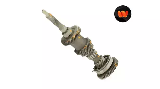 Composite Gear Shaft Raw Scanned