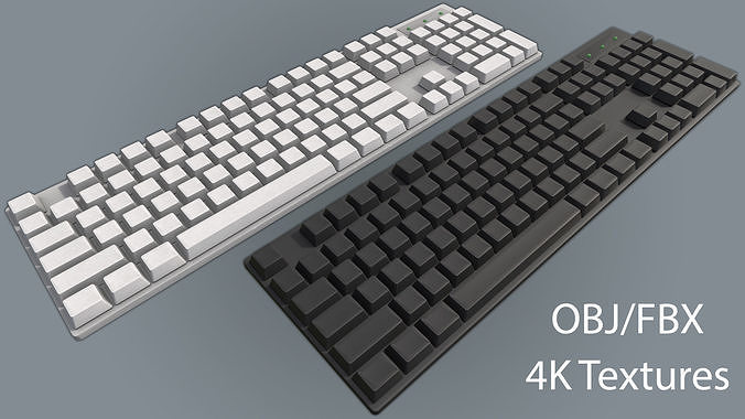 Keyboard 3D Model Low-poly 3D model