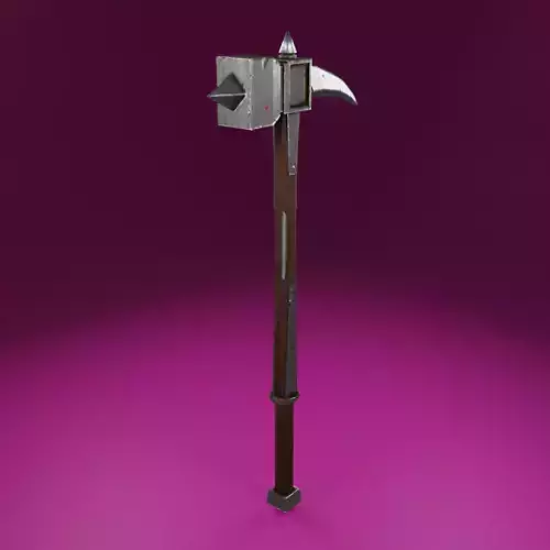 Hammer PBR low poly game ready axe