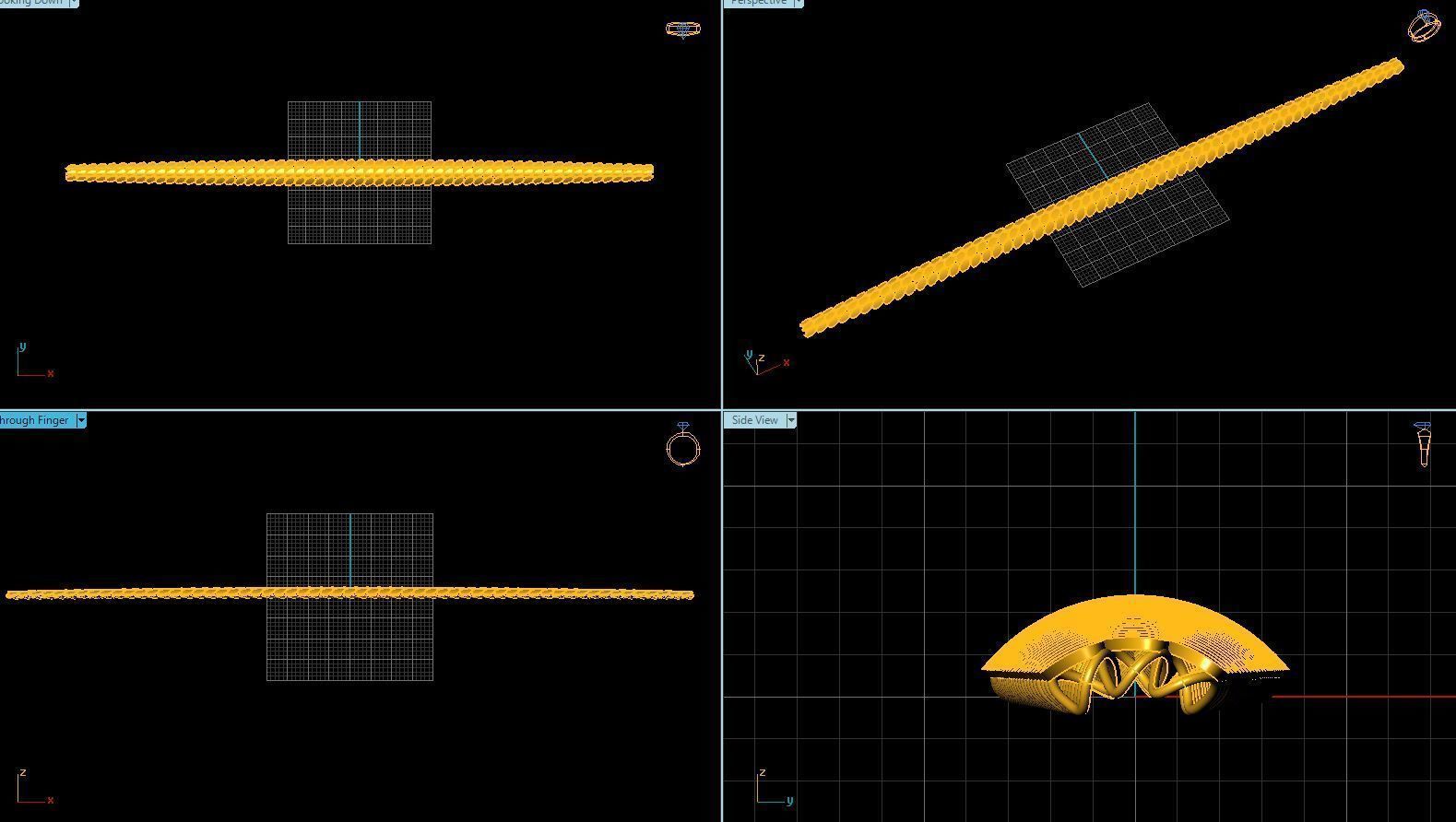 gold bracelet 3D model_3