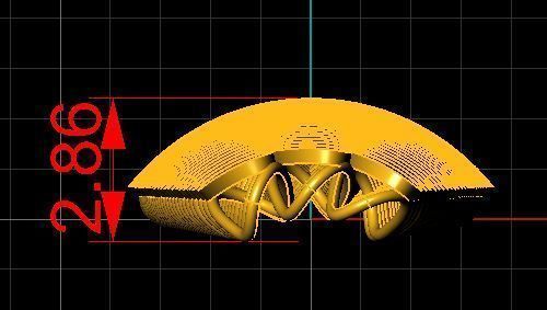 gold bracelet 3D model_2