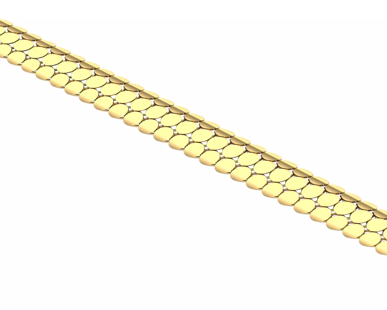 gold bracelet 3D model_0