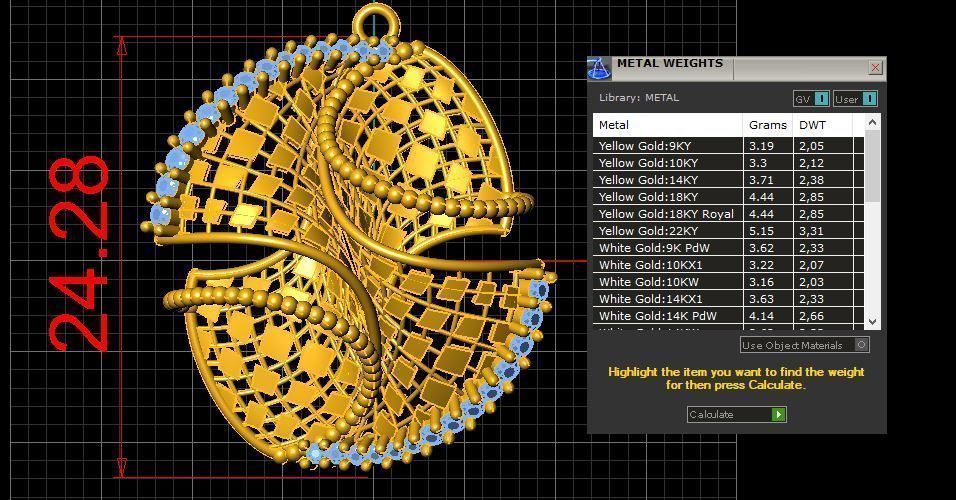 Set vision golden ring of golden ring with gold stripes 3D model_4