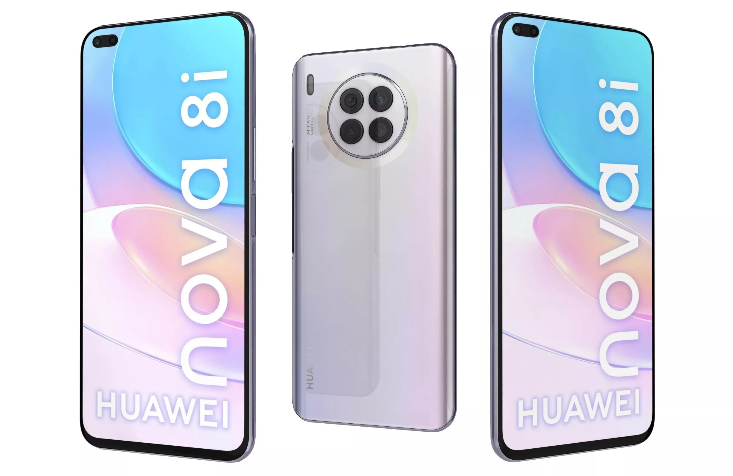 Huawei Nova 8i Moonlight Silver 3D model