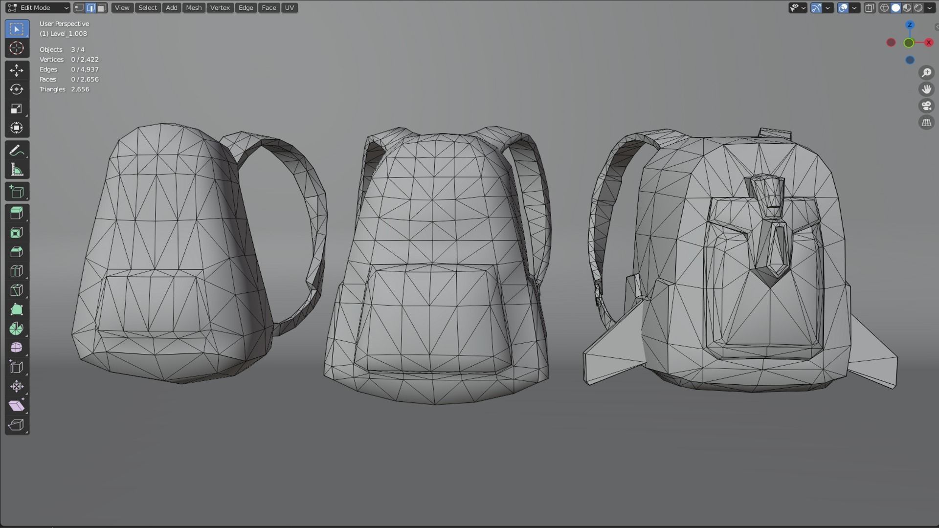 Bag 3x - Lieutenant Parsec backpack 3D model_7
