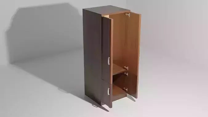 Cupboard PBR Low-poly game ready wooden cabinet