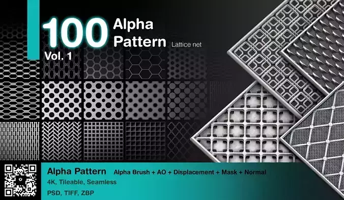 100 Alpha Pattern Texture