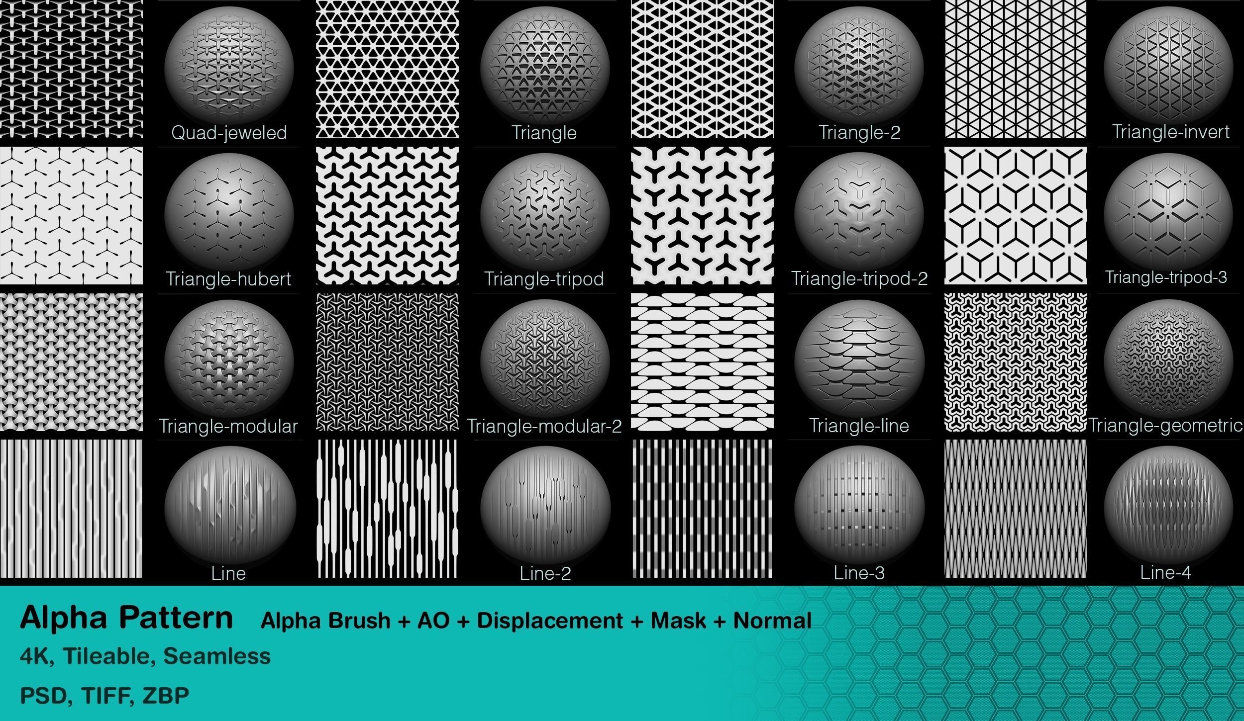 100 Alpha Pattern Texture_3