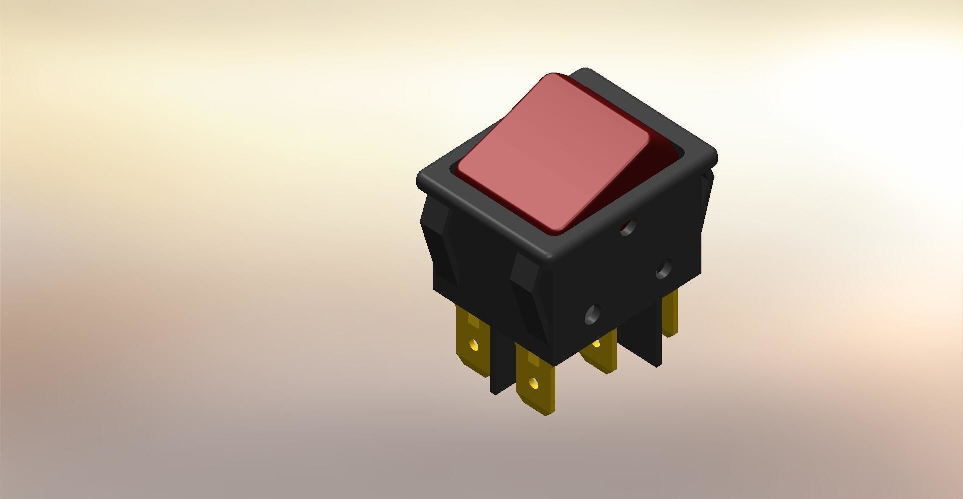 Button Switch Single Wide Switch 3D Print Model 3D print model_1