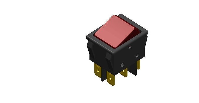 Button Switch Single Wide Switch 3D Print Model 3D print model