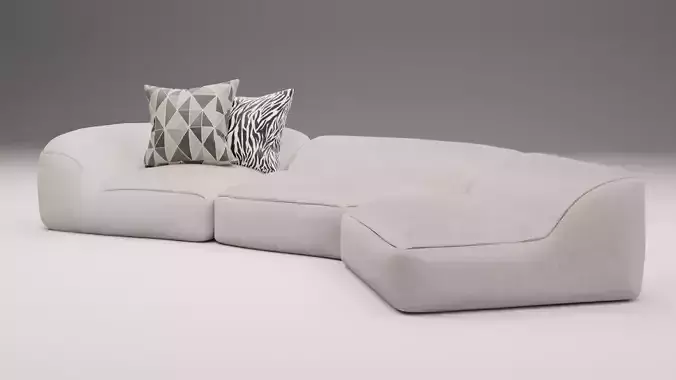 White Modern Sofa 