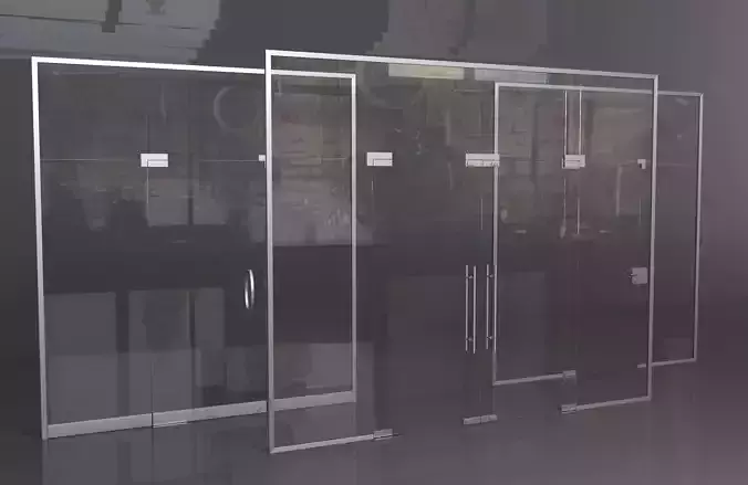 Glass Door 3D models