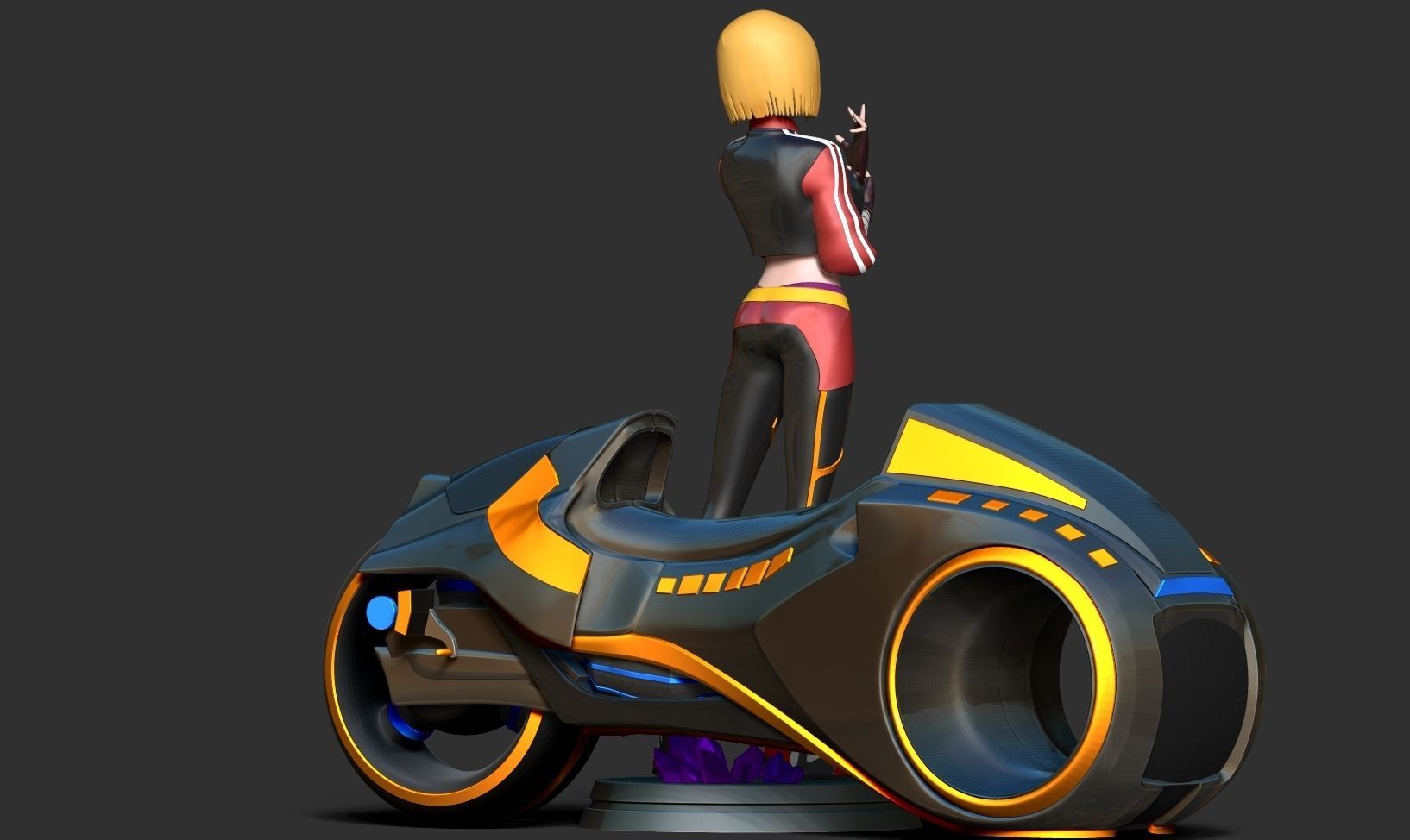 Racer Android 18 3D print model_20