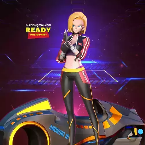Racer Android 18 3D print model