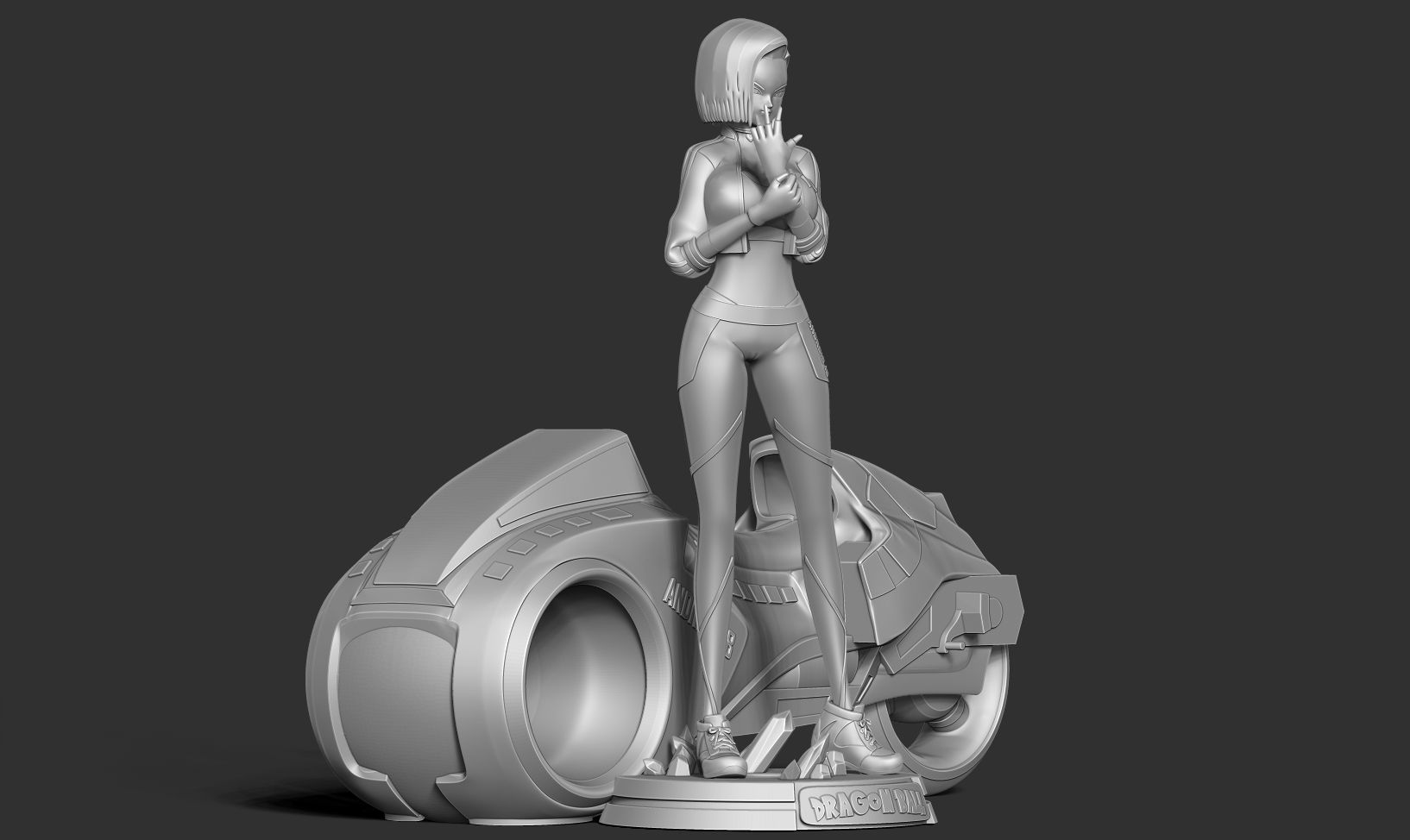 Racer Android 18 3D print model_15