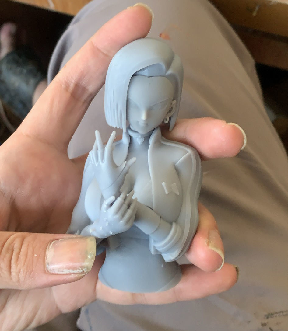 Racer Android 18 3D print model_3