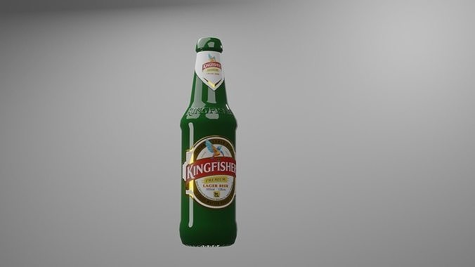 Beer Bottle Green Free low-poly 3D model