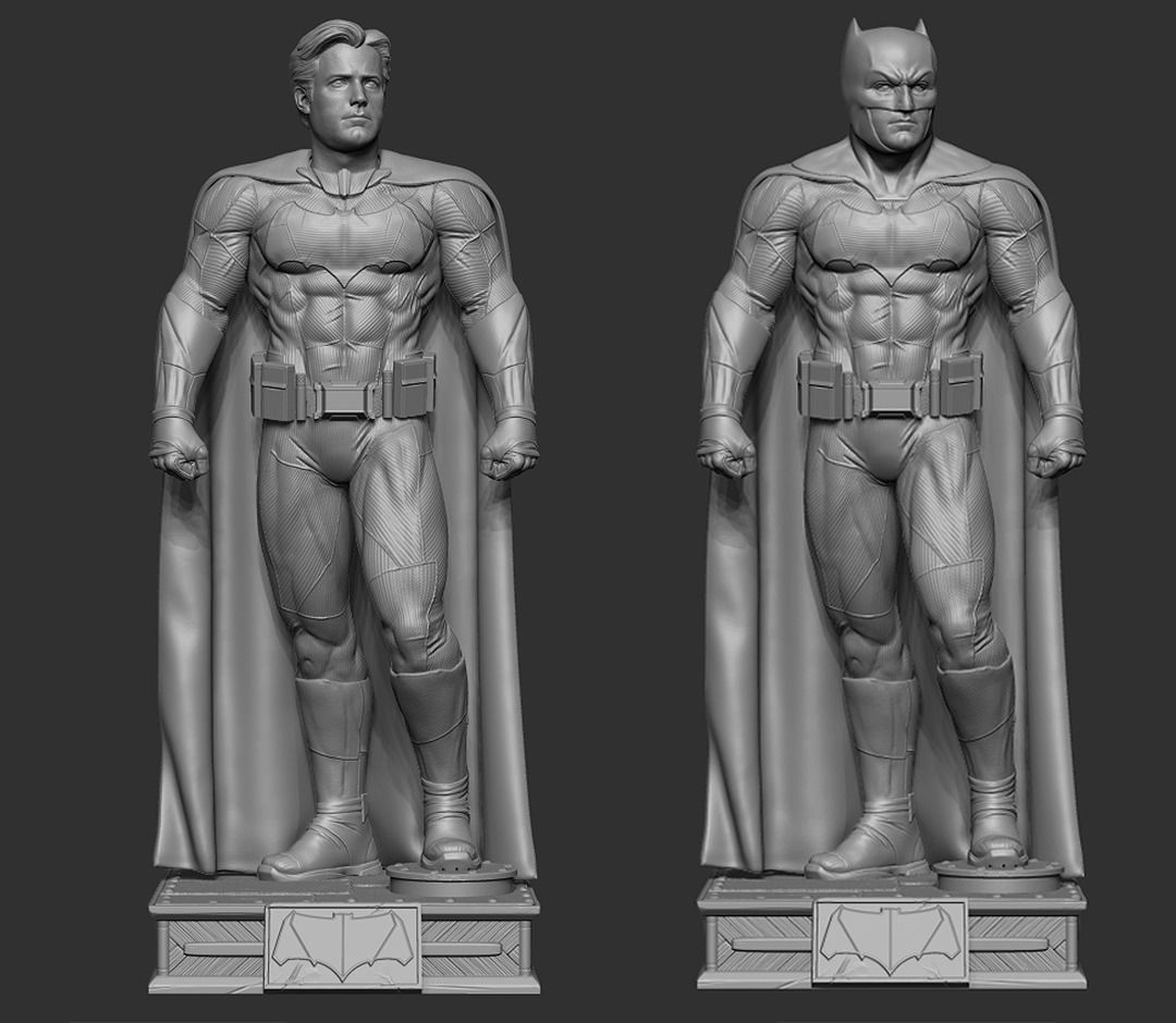 Batman figure Ben Affleck 3D model ready print 3D print model_1