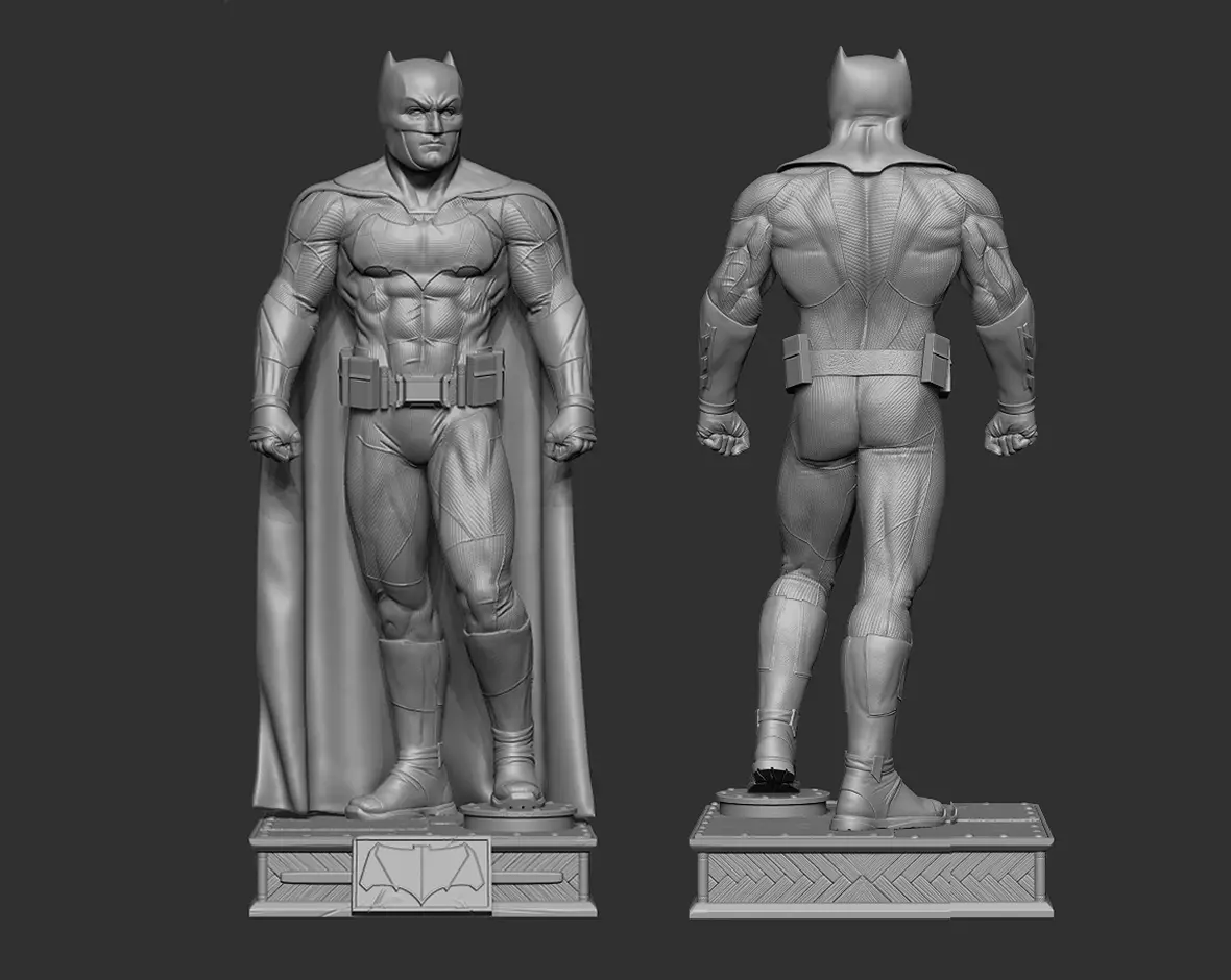 Batman figure Ben Affleck 3D model ready print 3D print model_0